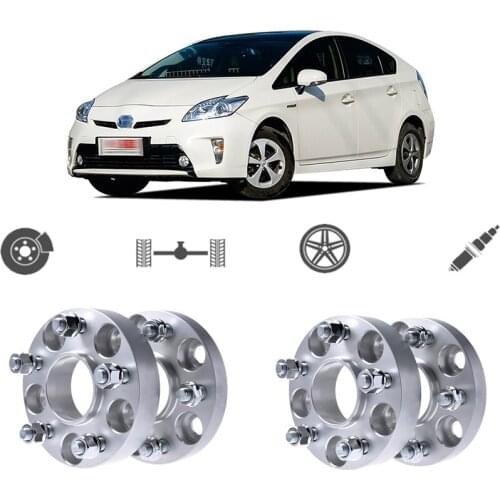 Teeze 4pcs 5X100 54.1CB 25mm Thick Hubcenteric Wheel Spacer Adapters For Toyota Prius 2005