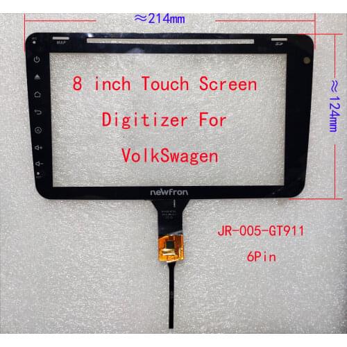 8 inch Car Navigation Capacitive Touch panel Sensor Glass Digiziter For VOLKSWAGEN VW Skoda Glof JR-005-GT911 214*124mm