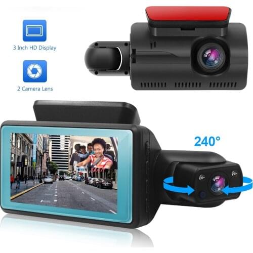 Car DVR 2 Cameras Lens FHD 3.0 Inch Dash Cam With infrared Night Vision G-sensor Auto Video Recorder Registrator Dvrs In-car
