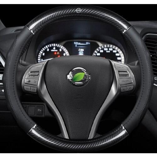 Genuine Leather Steering Wheel Covers Car-styling Accessories for nissan TEANA NP300 NAVARA PATROL PICK UP D22 nv200 PRIMERA