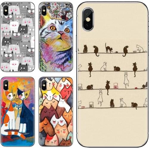 Lot-Pile-C-of-Cats-Cartoon-Face-A Phone Covers For Xiaomi poco X3 nfc F2 Pro M3 Mi 5X 6X Max Mix 1 2 2S 3 Mi5 Mi6 Mi3 Mi4