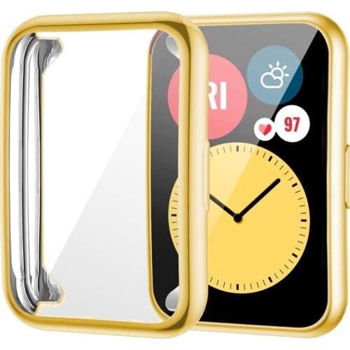 Case For Huawei Watch fit strap Plated Cover Smartwatch Accessories TPU Bumper All-Around Screen Protector Huawei Watch fit Case