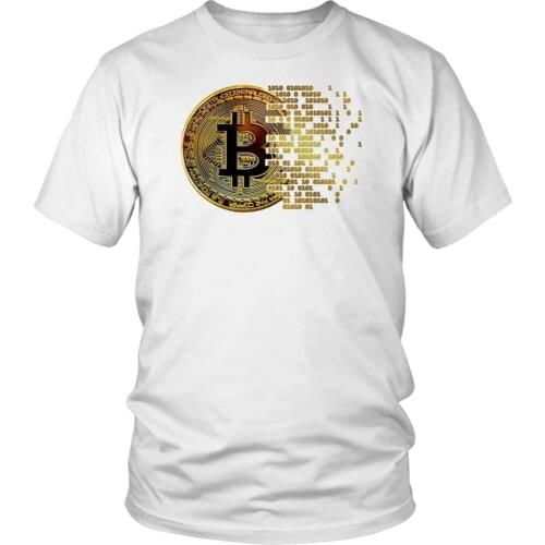Digital Bitcoin Shirt - Premium Bitcoin Newest 2019 Hot Funny Fashion Printed Sleeve Men Punk Tops Style Cotton T Shirts