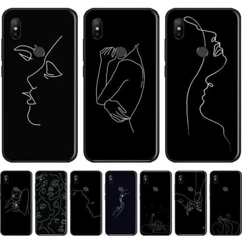 Elegant Beauty Curved Line Phone Case For Xiaomi Redmi 7 9t 9se k20 mi8 max3 lite 9 note 8 9s 10 pro Soft Shell Cover Funda
