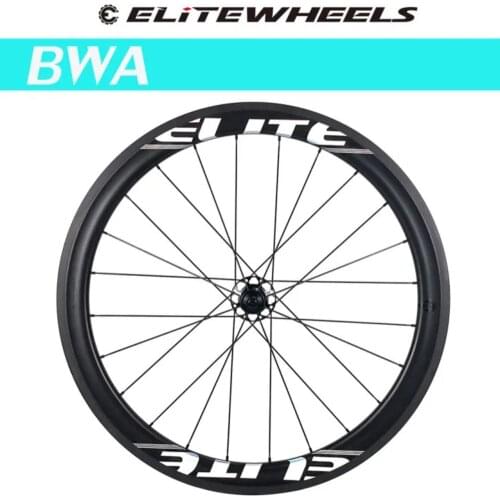 ELITEWHEELS 700c Carbon Fiber Wheelset 40/50mm Depth Bicycle Rim RA10 Ceramic Bearing Hub Carbon Wheels Bicycle Road Cycling BWA
