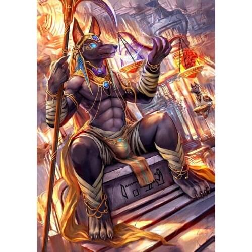 JMINE Div 5D Egypt Egyptian art Ancient Anubis Full Diamond Painting cross stitch kits art Cartoon 3D paint by diamonds