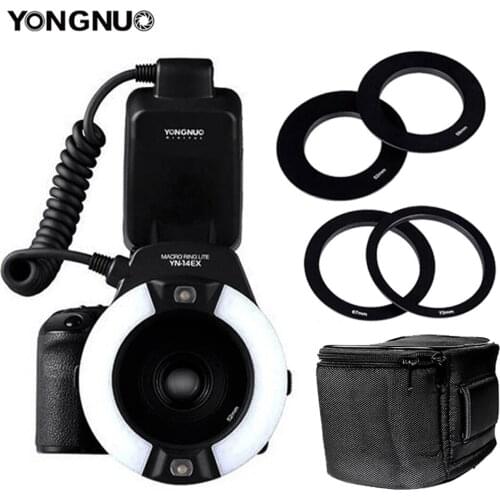 Yongnuo Speedlite YN-14EX TTL Macro Ring Flash Light +Adapter fr Canon DSLR Camera Oral Cavity Teeth Ornaments Close-up Shooting