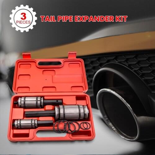 3 Pieces Tail Pipe Expanders Set Exhaust Pipes Mufflers Clamp Dents Remove Tools Expanders Turning Bar Till
