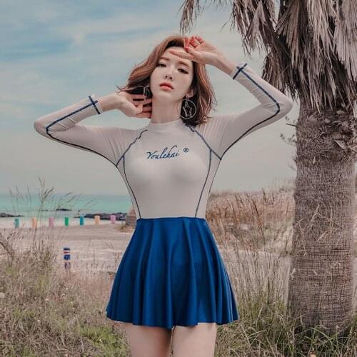 Swimsuit 2019 Fashion Women Womens Summer Clothes For Surfing Long Sleeve Swim Wear Swimwear Against Waste Their Polyester