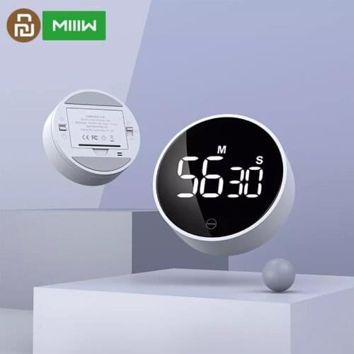 MIIIW Timer Rotating Brightness Adjustable Magnetic Design LED Digital Display Electronic Simple Portable Kitchen Cooking Alarm