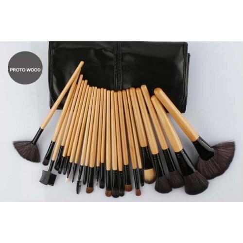 VERONNI Pro Makeup Brushes sets 24pcs Tools with PU Bag for Holiday Pink/Black/Proto Wood/Red/Coffee Brand New 6sets/lot DHL