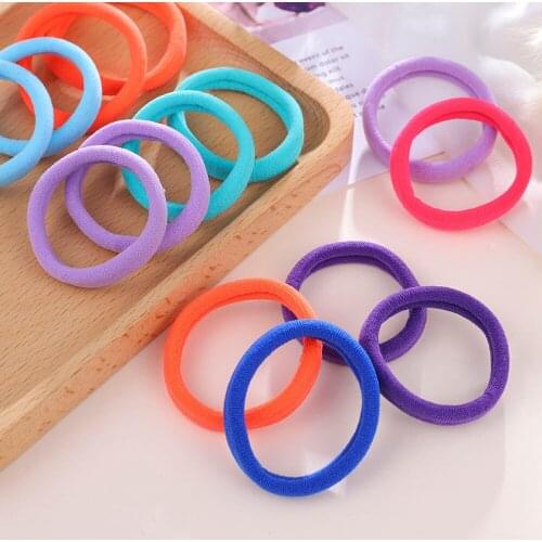 Nylon Elastic Hair Bands Children Ponytail Holder Scrunchie Headband Kids Hair Ties 50pcs/Set Colorful Women Hair Accessories