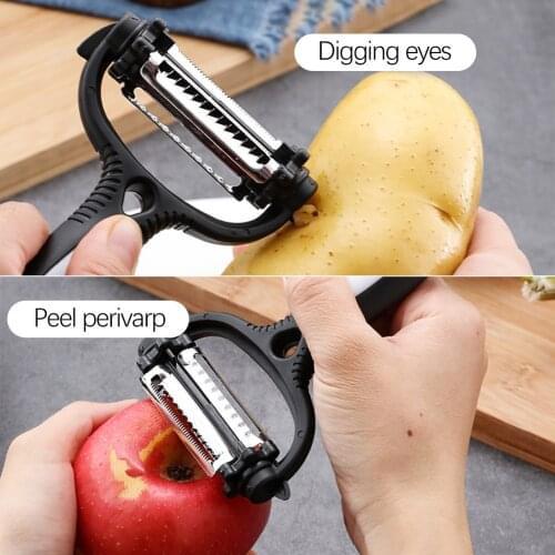Vegetable Peeler 3 In 1 Fruit Grater Multi-function Cabbage Shredder Potato Carrot Cutter Stainless Steel Knife Kitchen Supplies
