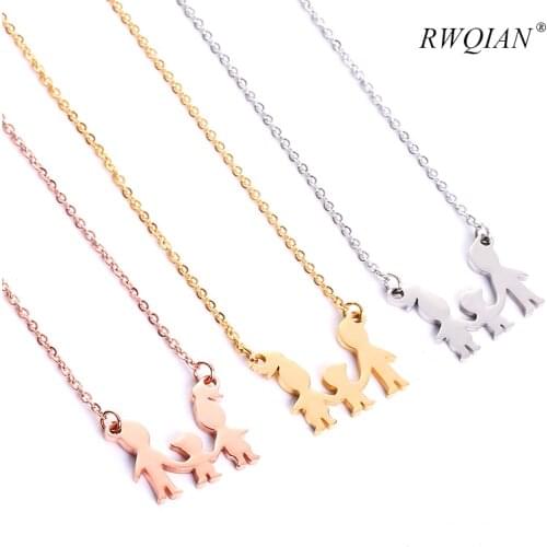 Personalized Family Name Necklace Stainless Steel Custom Nameplate Necklaces for Women Men Chain Choker DIY Design Jewelry Gifts