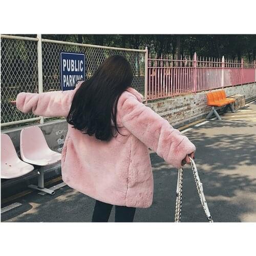 Winter High Quality Faux Fur Coat Women Thick Warm Plus Size Female Big Lapel Casual Plush Coats Overcoat Faux Fur Jacket Women