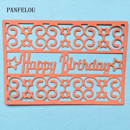 PANFELOU Metal craft Birthday gift die cutting dies for Scrapbooking/DIY Easter wedding Halloween cards Hand account