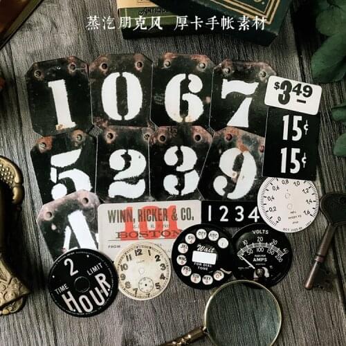 Mottled Rust Numbers Die Cuts for Scrapbooking Happy Planner/Cardmaking/Journaling Project