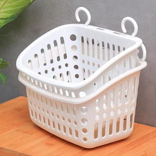 Bathroom Hanging Storage Basket Wall Hook Hollow Out Drain Box Toiletries Shampoo Cosmetic Storage Case Shower Room Basket