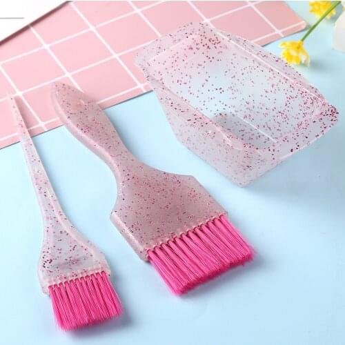 Professional Soft Fibre Glitter Tint Dye Hair Brush Hairdressing Pro Salon Tools Bleach Comb Salon Accessories for Hair Coloring
