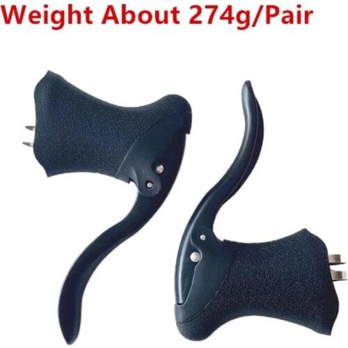 Road Bike Bend Handlebar Front Rear Brake Lever Single Speed Racing Bicycle Hand Clamp Cycling Parts 23.8mm Alloy Resin Material