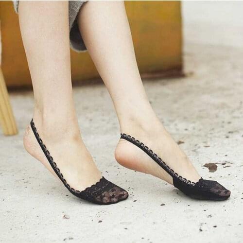 SP&CITY Original Design Soft Cotton High Heels Socks Slippers Female Breathable Boat Low Socks Women Invisible Socks Ped Meias