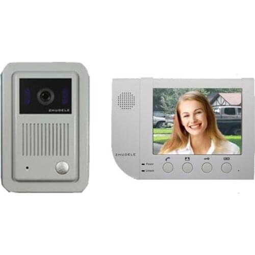 ZHUDELE Top quality intercom system 8.3" luxury color video door phone,CCD camera ,Hands-free intercommunication,unlocked phone