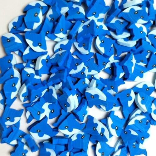 100g/lot Blue Shark Shape Clay Sprinkles for Slime Accessories Polymer Clay Animal Slice DIY Nail Arts Decoration Crafts