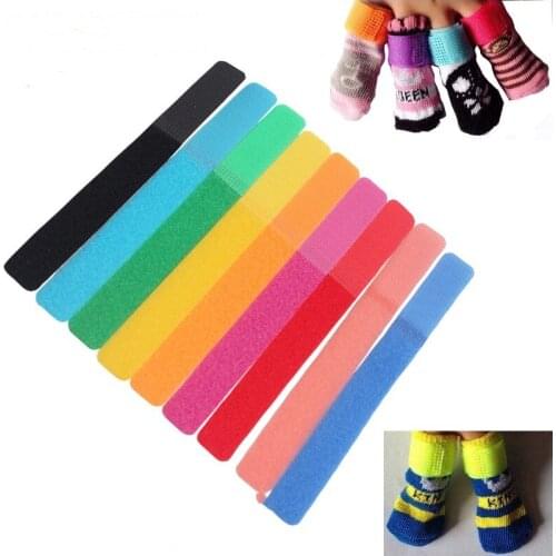 15 pcs/lot 2cm * 18cm nylon reverse buckle magic tie pet hosiery tie wire tie velcroing strap sticky Line finishing Black red