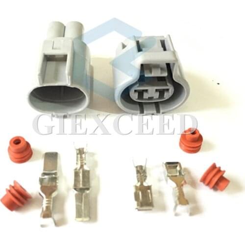 2 Sets Automotive 2 Pin 176142-2 76143-6 Electronic Fan Socket Waterproof Connector For Toyota Ford Focus Mazda Haima