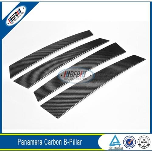4pcs one set Dry Carbon Car Window B/C Pillar Sticker Trims For Panamera 2017 up