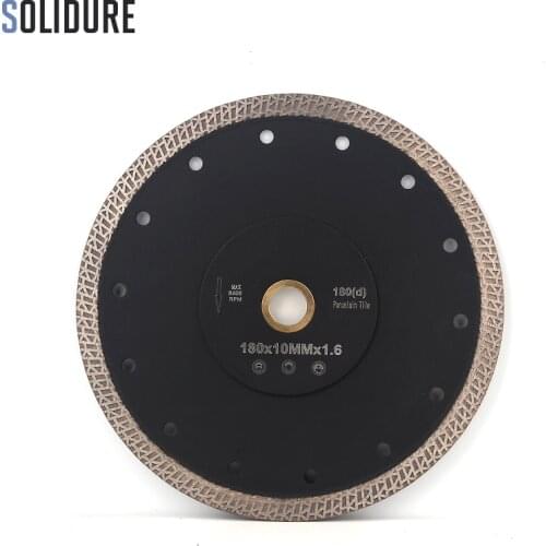 7 inch 180mm hot sintered continuous rim turbo super thin diamond porcelain saw blade for cutting porcelain or ceramics tiles