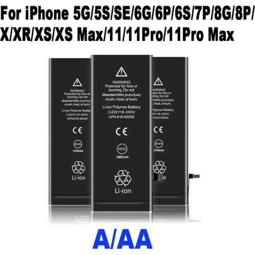 10pcs/lot XDOU Battery For iPhone 6S 6 7 8 Plus X SE 2020 SE2 5S 5C 5 XR XS Max Replacement Bateria For Apple iPhone6S iPhone7
