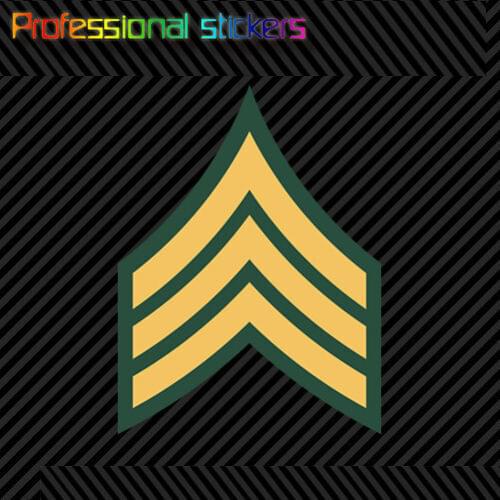 Army Rank Sergeant Sticker Die Cut Decal Self Adhesive Vinyl Insignia Emblem SGT Stickers for Motos, Cars, Laptops, PVC