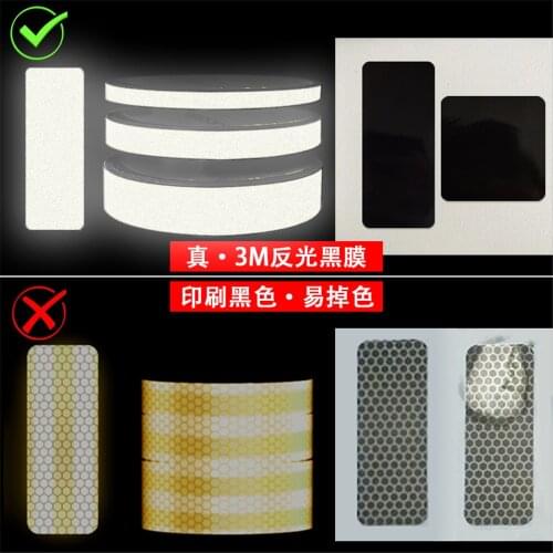 Car 3m black reflective sticker helmet motorcycle car sticker invisible reflective strip waterproof decoration anti-scratch