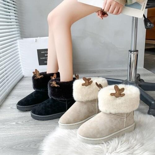 Women Boot 2020 Fashion Women Snow Boot Botas Mujer Shoes Women Winter Boots Warm Fur Ankle Boots For Women Winter Shoes NVXUE34
