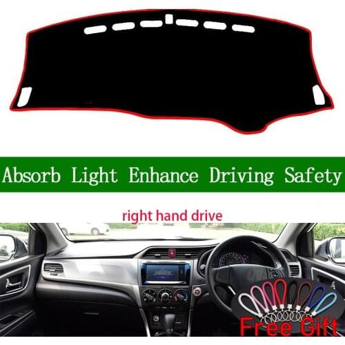 For Honda crider 2013 2014 2015-2017 Right Hand Drive Dashboard Cover Car Stickers Sun Shade Dash Carpet Interior Accessories