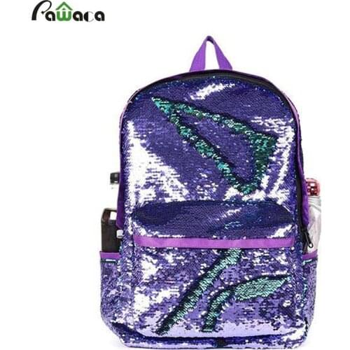 Reversible Sequin Mermaid Backpacks for Girls Unique Glitter Shoulder Bag 2018 Causal Women School Knapsack