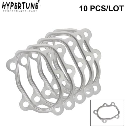 Hypertune - 10PCS/LOT For T25 T28 GT25 GT28 Turbocharger Gasket fitting FOR Turbo GT25 5 Bolt HT4810