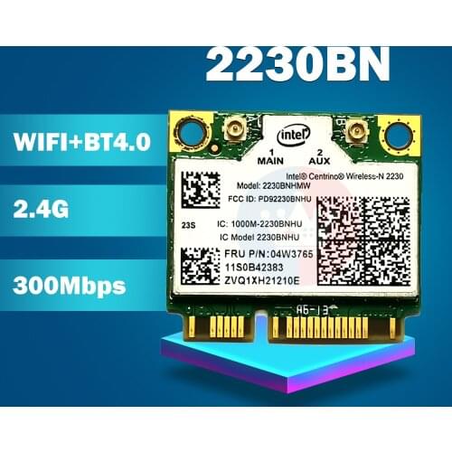 Intel 2230BN 2230BNHMW 300Mbps Wifi Bluetooth 4.0 Mini PCIe wifi Card 04W3765 for Y400 Y500 Y410P Y430P Y510P E330 E430 V480
