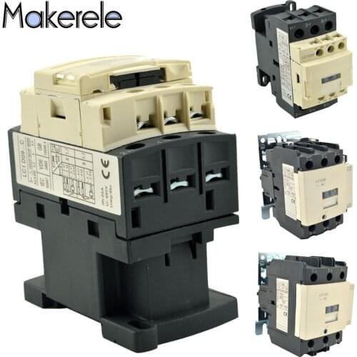 LC1D Series 110v 220v 380v AC Contactor 9A/25A/40A/80A 3P+NO+NC 3 Phase 3 Pole Mount Contactor Industrial Electric Contactor