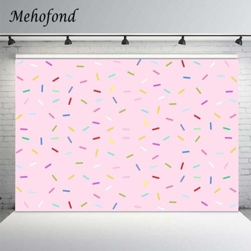 Mehofond Donut Photography Backdrop Cake Smash Birthday Party Pink Girl Baby Shower Candy Bar Background For Photo Studio Vinyl
