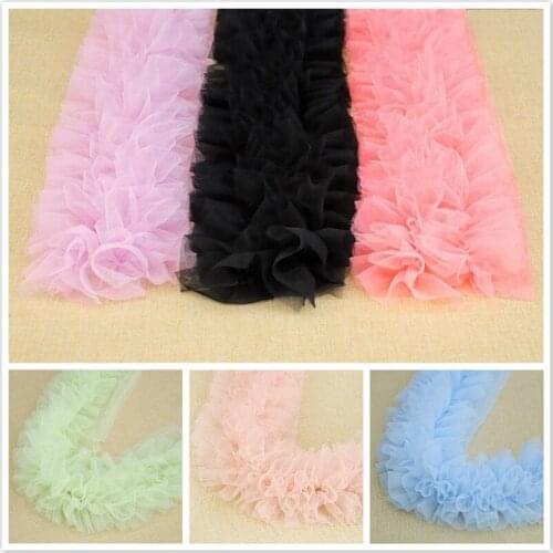 Fashion Encrypted Fluffy Three-dimensional Lace Applique DIY Ms. Childrens Trendy Skirt Clothing Leader Mouth Sewing Material