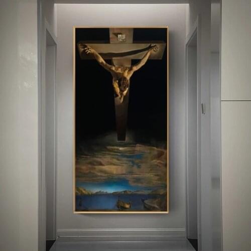 The Man On The Christian Cross Oil Paintings Wall Art Posters and Print Religion Wall Hanging Pictures Home Living Room Decor