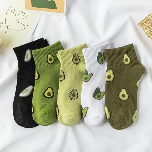 Cartoon Socks Women Cute Fruit Cartton Calcetines Soft Girls Fashion Ankle Socks Woman Chaussette Femme Short Boat Socks Female