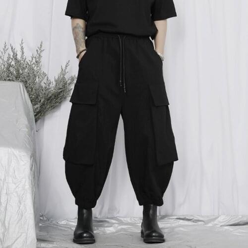 Original new casual pants mens Harun Capris Japanese Yamamoto versatile overalls hemmed radish pants