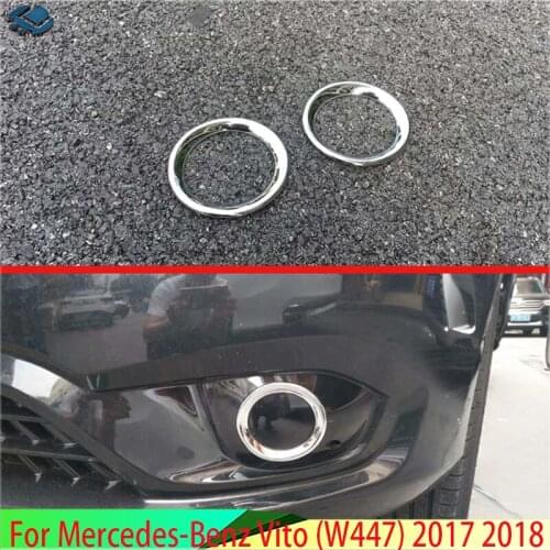 For Mercedes-Benz Vito (W447) 2017 2018 Car Accessories ABS Chrome Front Fog Light Lamp Cover Trim