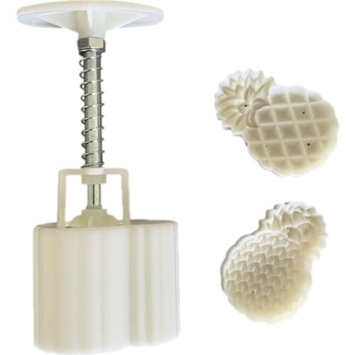 Plastic Mooncake Mold 30g Pineapple Stamp Biscuit Cookie Cutter Mould DIY Baking