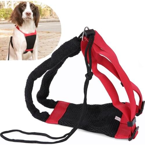 Simple pet chest harness Adjustable breathable dogs chest back Leash available for medium and large pets
