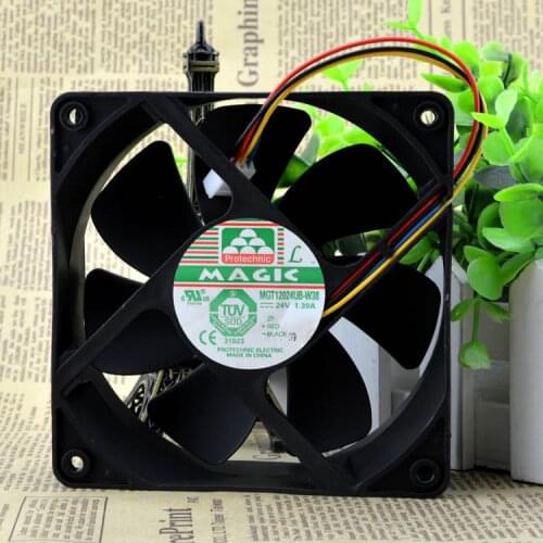 Spot Taiwan FOR Yongli MAGIC MGT12024UB-W38 DC24V 1.30A 4-wire speed 12038