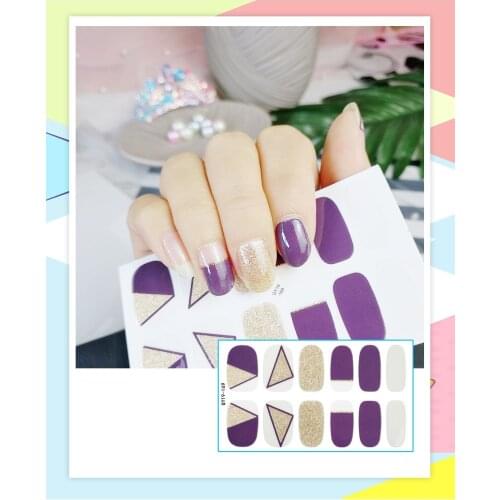 Lattice Nail Sticker Pure Color Glitter Nail Polish Sticker Full Sticker Designer Self Adhesive Creative Nailart Decoration